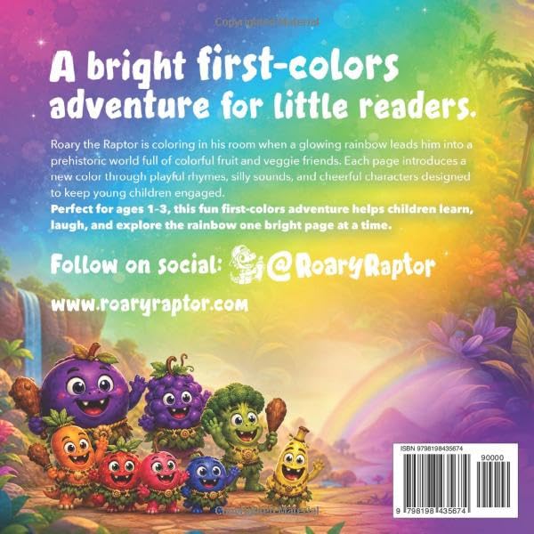 Roary The Raptor BIG BRIGHT COLORS: A First Colors Adventure for Little Readers - Ages 1-3