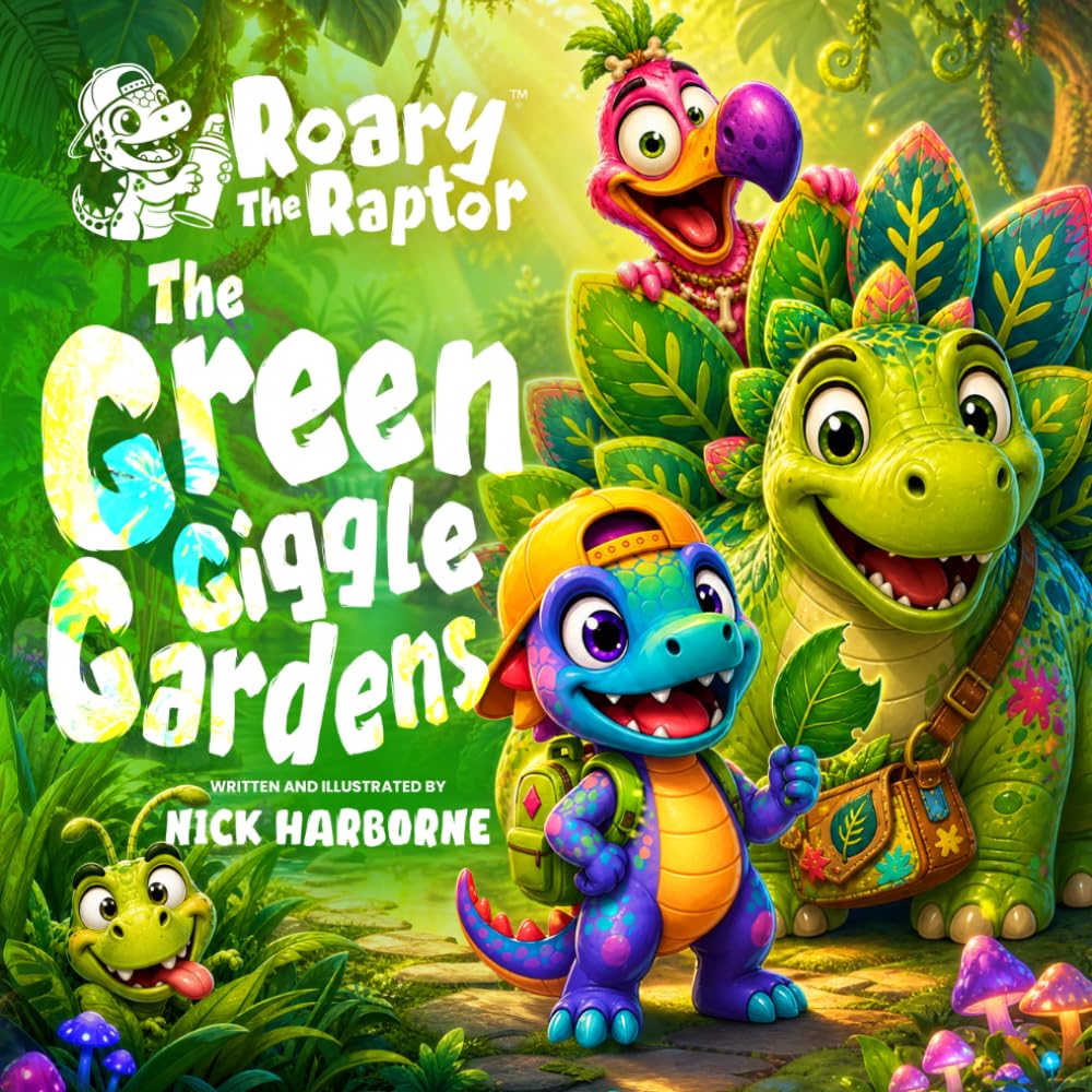 Roary the Raptor - The Green Giggle Gardens: A Funny Rhyming Dinosaur Adventure for Kids Ages 3–6