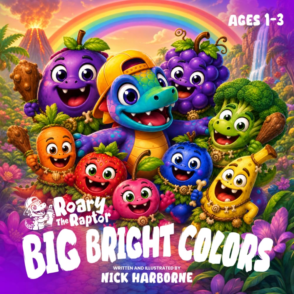 Roary The Raptor BIG BRIGHT COLORS: A First Colors Adventure for Little Readers - Ages 1-3