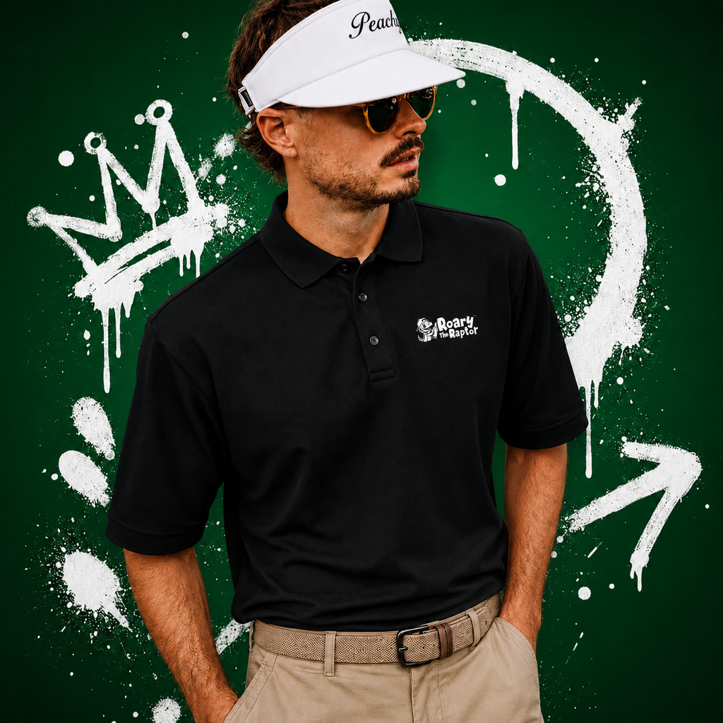 Roary the Raptor - Men's Premium Golf Polo