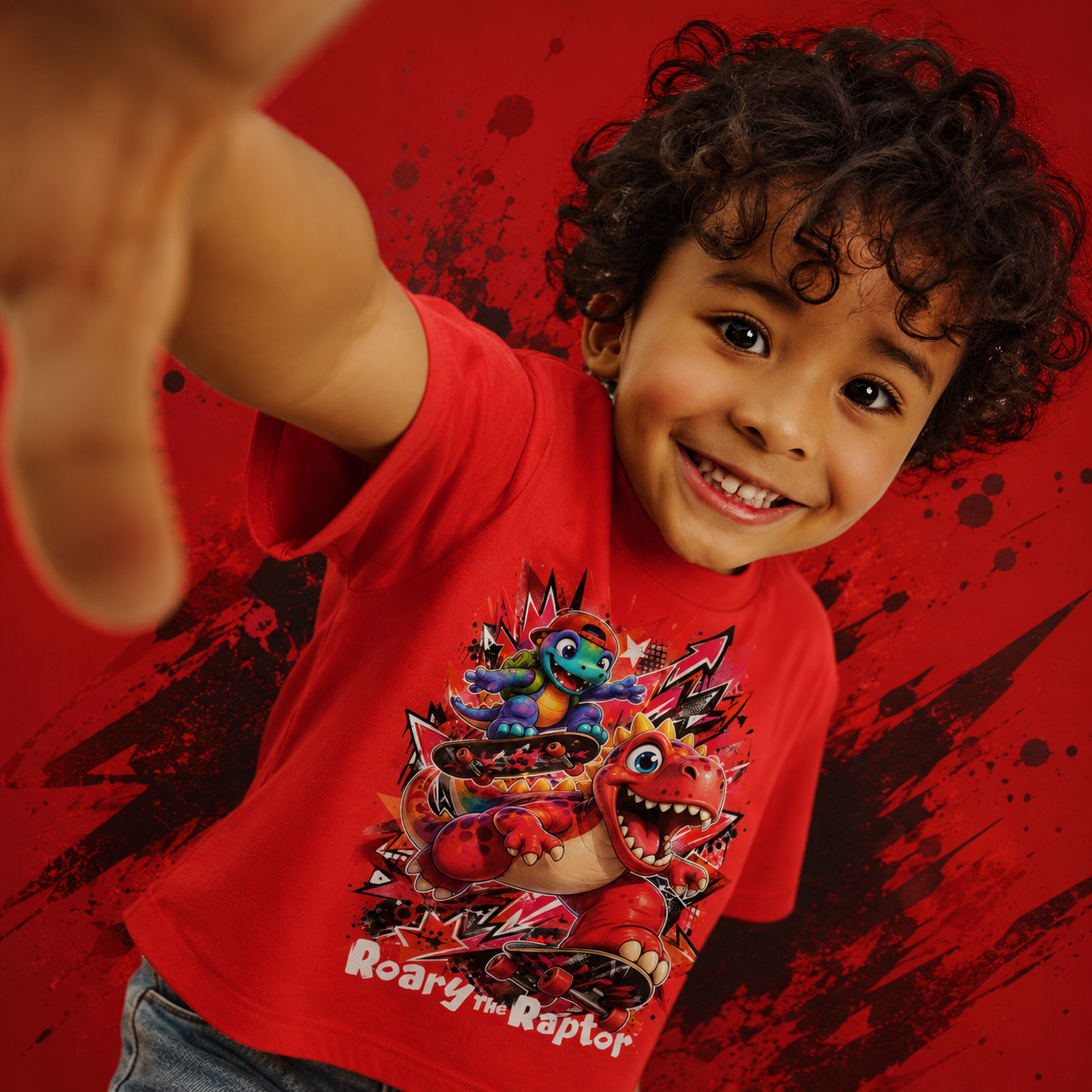Roary & Rocco Red Lands Skate Tee - Youth
