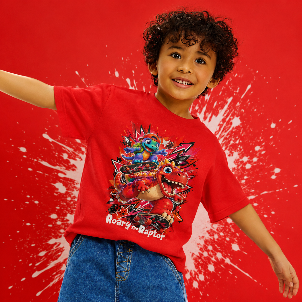 Roary & Rocco Red Lands Skate Tee - Youth