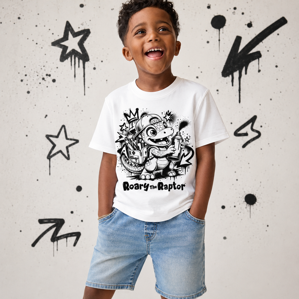 Roary the Raptor Ink Splash Tee - Youth