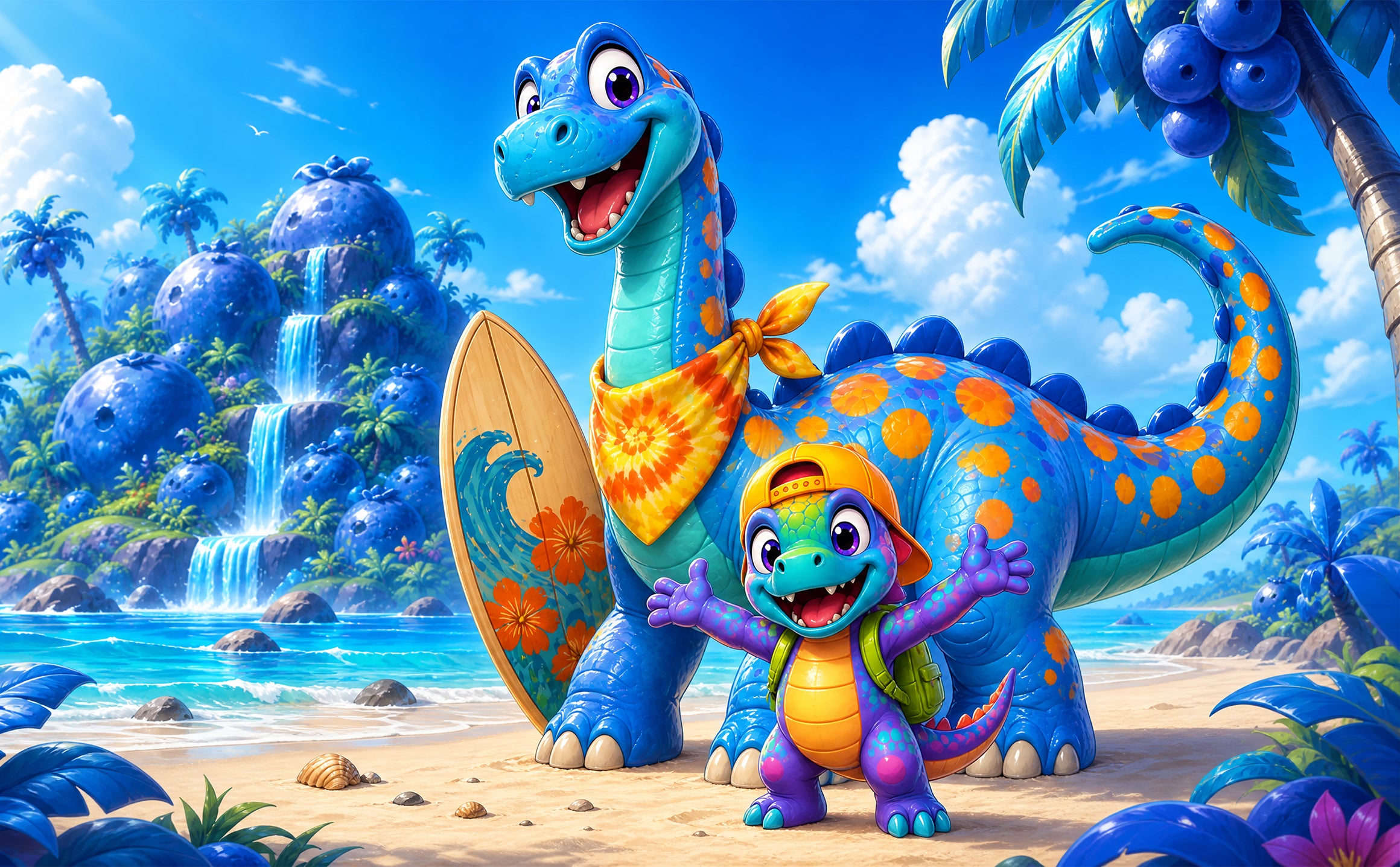 Roary The Raptor - The BLUE Berry Islands: A Splashy Rhyming Dinosaur Adventure About Colors and Creativity for Kids Ages 3–6