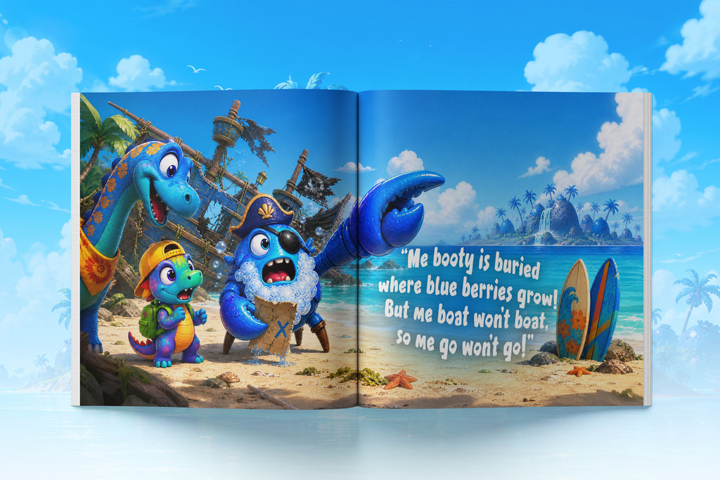 Roary The Raptor - The BLUE Berry Islands: A Splashy Rhyming Dinosaur Adventure About Colors and Creativity for Kids Ages 3–6