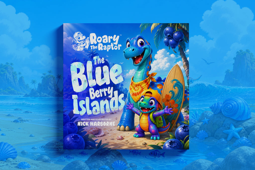 Roary The Raptor - The BLUE Berry Islands: A Splashy Rhyming Dinosaur Adventure About Colors and Creativity for Kids Ages 3–6