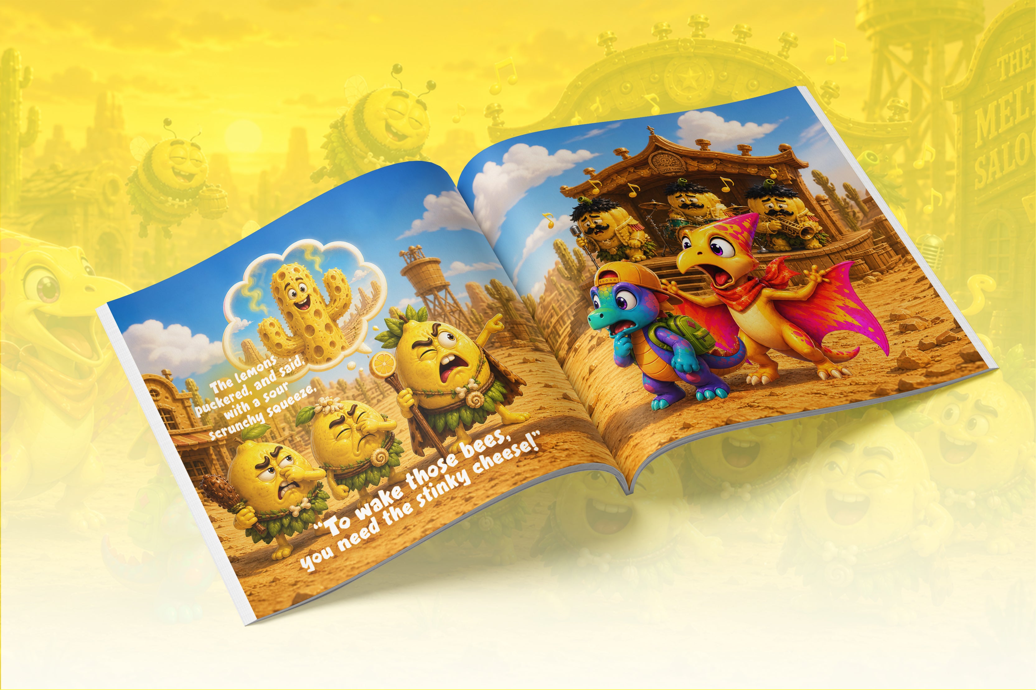 Roary the Raptor: The Yellow Sizzle Sands: A Funny Rhyming Dinosaur Adventure About Music, Creativity, and the Color Yellow