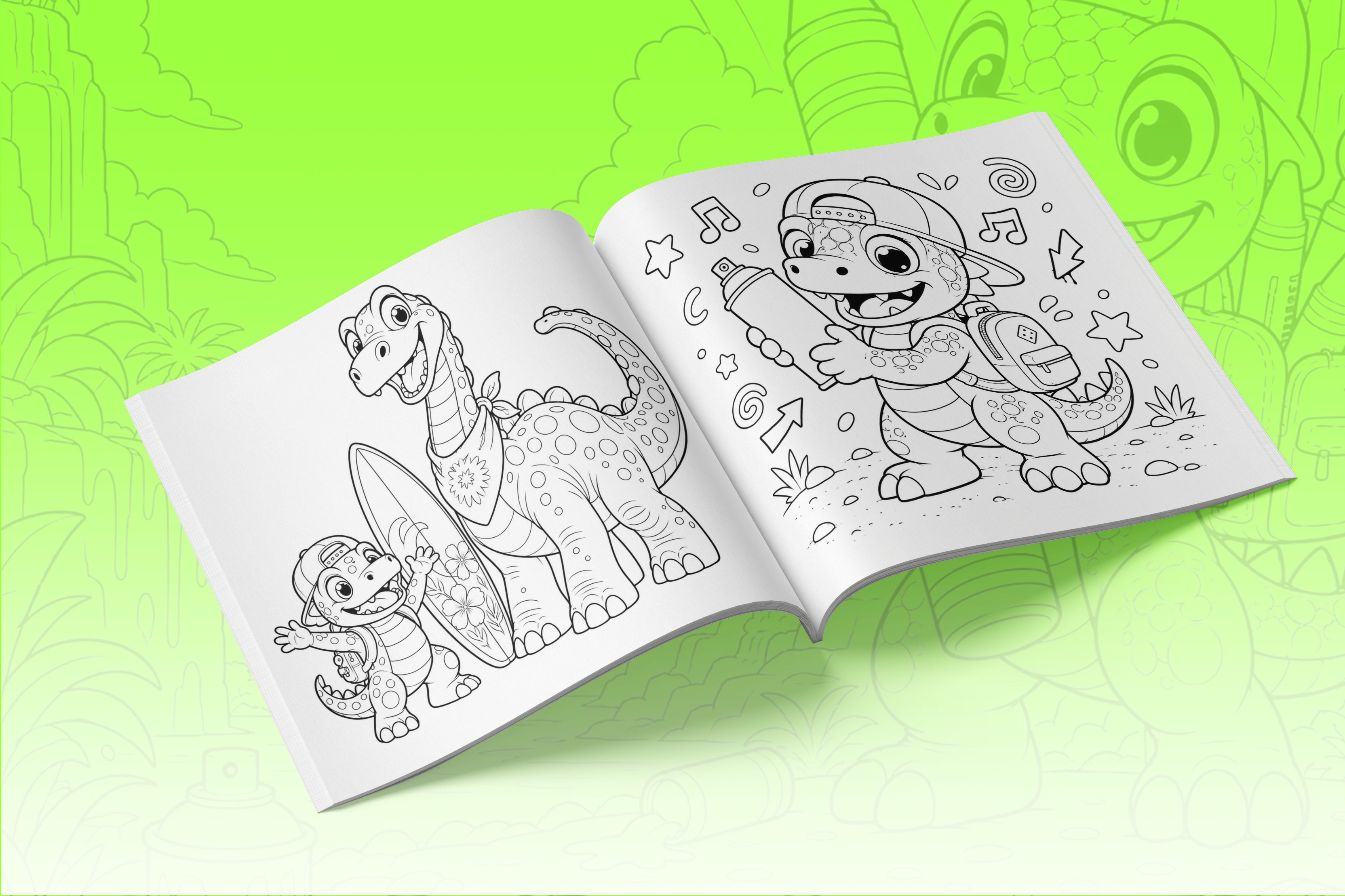Roary The Raptor’s Dino Coloring Book: A Super Awesome Dinosaur Coloring Book for Kids Ages 2–8