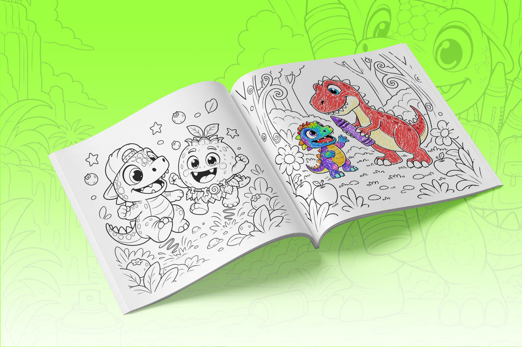 Roary The Raptor’s Dino Coloring Book: A Super Awesome Dinosaur Coloring Book for Kids Ages 2–8